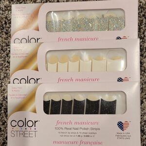 NIB - Color Street French Manicure Bundle Of 3 Sets